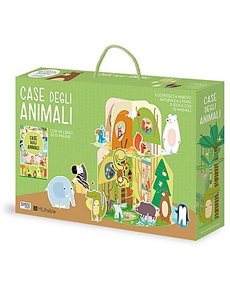 Sassi Junior 3D Puzzle + 10 Pages Book Animal Houses - 3+ years Books