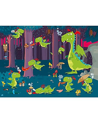 Sassi Junior Book + Giant Puzzle, Dragons in the Forest - 3+ years! Books