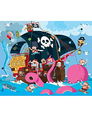 Sassi Junior Book + Giant Puzzle, Pirates - 3+ years! Board Games