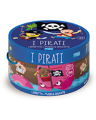 Sassi Junior Book + Giant Puzzle, Pirates - 3+ years! Board Games