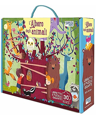 Sassi Junior Book + Giant Puzzle, The Animal Tree - 3+ years! Board Games