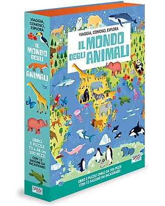 Sassi Junior Book + Giant Puzzle The world of Animals - 6+ years! Books