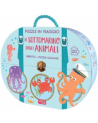 Sassi Junior Book + Puzzle, Animals on a Submarine - 3+ years! Puzzles