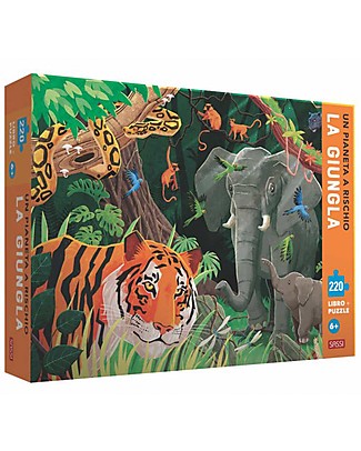 Sassi Junior Planet at Risk - The Jungle - 220 pieces Puzzle Travel Games