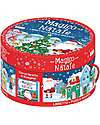 Sassi Junior Round Box with 30-Piece Puzzle and Book - Magic Christmas - from 5 years Puzzles