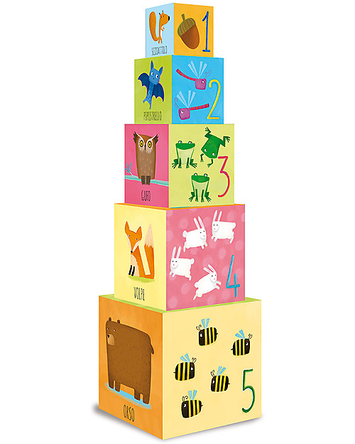 Sassi Junior Stacking Blocks, Baby Animals of the Forest Story Making Games