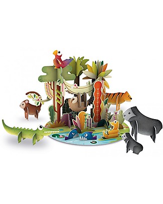 Sassi Junior The world of the Jungle 3D - Book + 3D Model Books