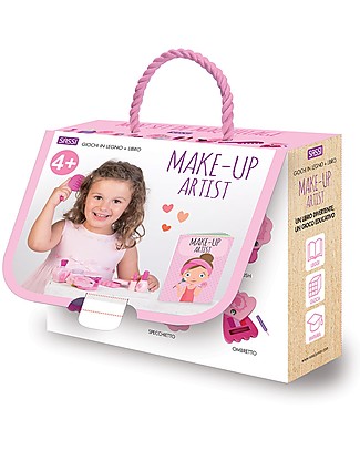 Sassi Junior Wooden Toys + Book, Make Up Artist - Includes Make Up Set! Story Making Games