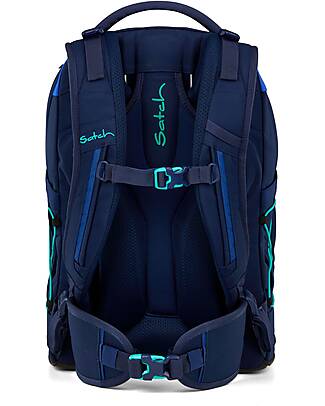 Satch Ergonomic Backpack - Crossed Blue - 30 x 45 x 22 cm - Durable and Water-Resistant Backpack