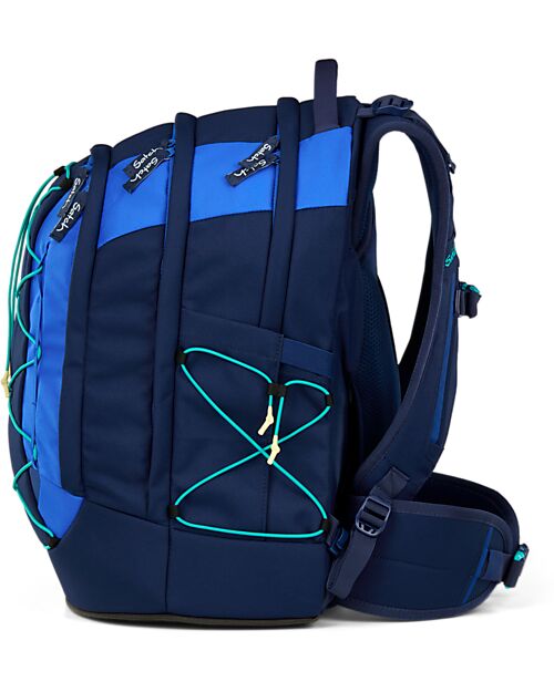 Satch Ergonomic Backpack - Crossed Blue - 30 x 45 x 22 cm - Durable and Water-Resistant Backpack