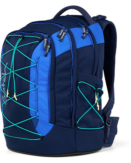 Satch Ergonomic Backpack - Crossed Blue - 30 x 45 x 22 cm - Durable and Water-Resistant Backpack