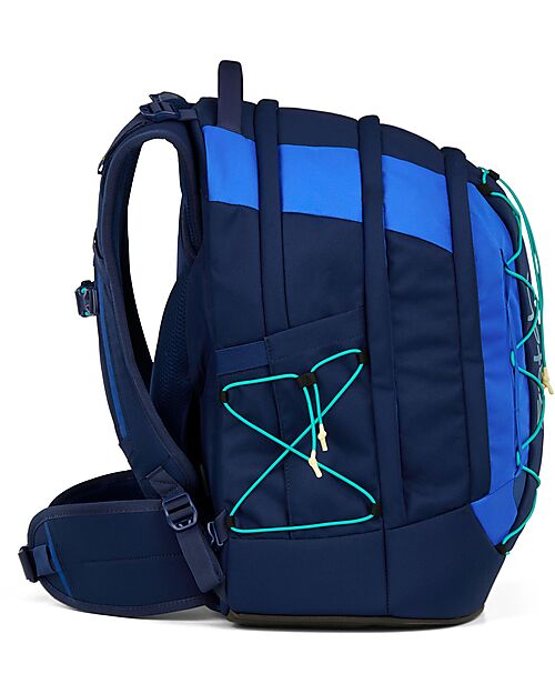 Satch Ergonomic Backpack - Crossed Blue - 30 x 45 x 22 cm - Durable and Water-Resistant Backpack