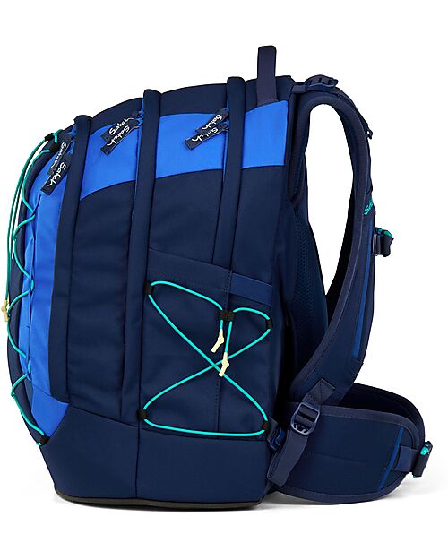 Satch Ergonomic Backpack - Crossed Blue - 30 x 45 x 22 cm - Durable and Water-Resistant Backpack