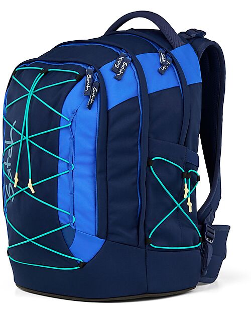 Satch Ergonomic Backpack - Crossed Blue - 30 x 45 x 22 cm - Durable and Water-Resistant Backpack