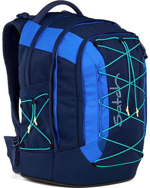 Satch Ergonomic Backpack - Crossed Blue - 30 x 45 x 22 cm - Durable and Water-Resistant Backpack