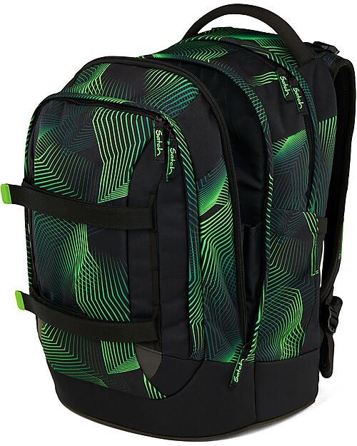 Satch Ergonomic Backpack - Seismic Green - 30 x 45 x 22 cm - Durable and Water-Resistant Backpack