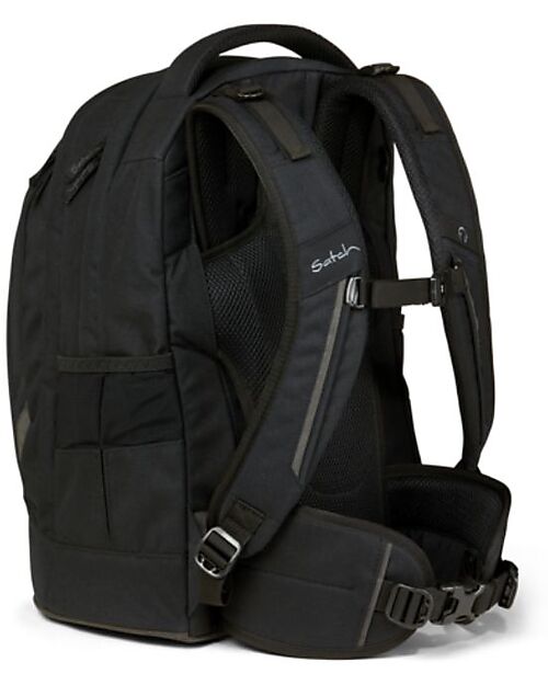 Satch Ergonomic School Backpack Pack - Blackjack - 30 x 45 x 22 cm - Ecological and Hyper-Equipped Backpack