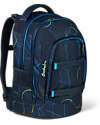 Satch Ergonomic School Backpack Pack - Blue Tech - 30 x 45 x 22 cm - Ecological and Hyper-Equipped Backpack