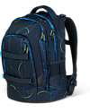 Satch Ergonomic School Backpack Pack - Blue Tech - 30 x 45 x 22 cm - Ecological and Hyper-Equipped Backpack