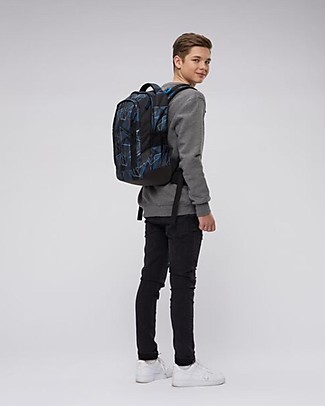 Satch Ergonomic School Backpack Pack - Deep Dimension - 30 x 45 x 22 cm - Ecological and Hyper-Equipped Large Backpacks