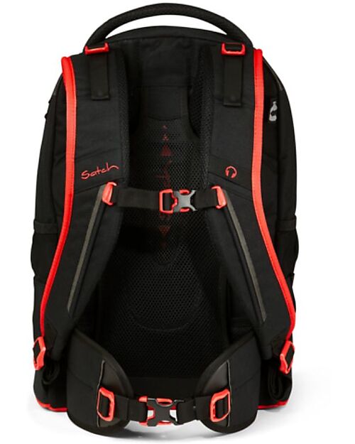 Satch Ergonomic School Backpack Pack - Fire Phantom - 30 x 45 x 22 cm - Ecological and Hyper-Equipped Backpack