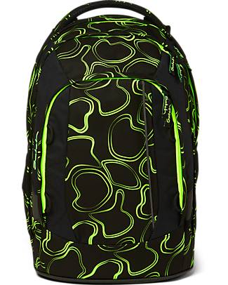 Satch Ergonomic School Backpack Pack - Green Supreme - 30 x 45 x 22 cm - Ecological and Hyper-Equipped Large Backpacks