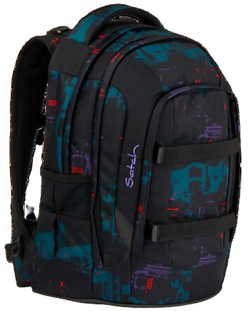 Satch Ergonomic School Backpack Pack - Night Vision - 30 x 45 x 22 cm - Ecological and Hyper-Equipped Backpack