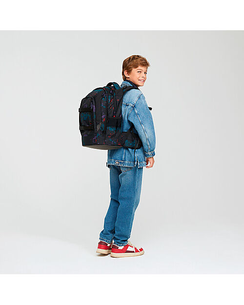 Satch Ergonomic School Backpack Pack - Night Vision - 30 x 45 x 22 cm - Ecological and Hyper-Equipped Backpack