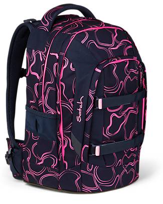 Satch Ergonomic School Backpack Pack - Pink Supreme - 30 x 45 x 22 cm - Ecological and Hyper-Equipped Large Backpacks