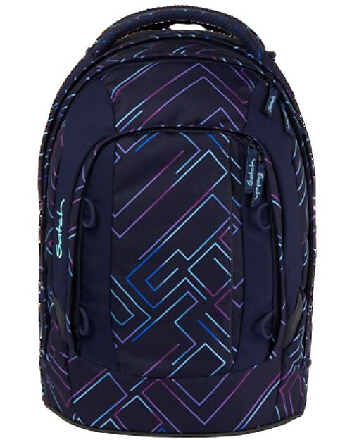 Satch Ergonomic School Backpack Pack - Purple Laser - 30 x 45 x 22 cm - Ecological and Hyper-Equipped Backpack