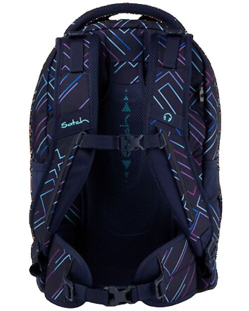 Satch Ergonomic School Backpack Pack - Purple Laser - 30 x 45 x 22 cm - Ecological and Hyper-Equipped Backpack