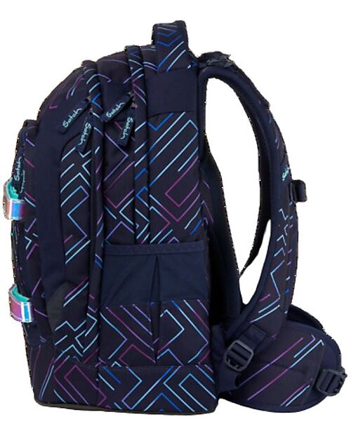 Satch Ergonomic School Backpack Pack - Purple Laser - 30 x 45 x 22 cm - Ecological and Hyper-Equipped Backpack