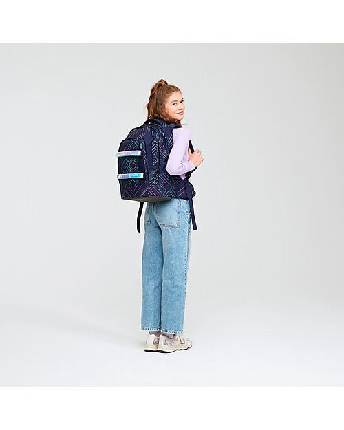 Satch Ergonomic School Backpack Pack - Purple Laser - 30 x 45 x 22 cm - Ecological and Hyper-Equipped Backpack