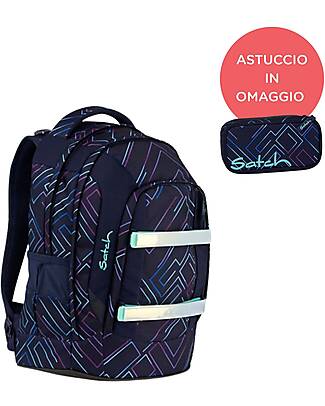 Satch Ergonomic School Backpack Pack Purple Laser - Pencil Case for Free! Backpack