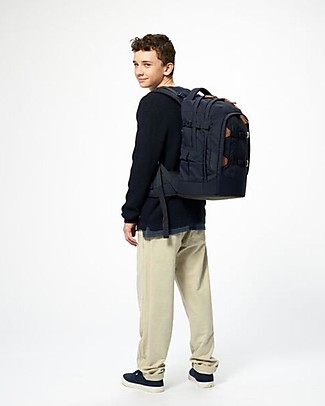 Satch Ergonomic School Backpack Skandi Pack - Nordic Blue - 30 x 45 x 22 cm - Limited Edition Large Backpacks