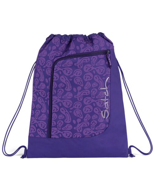Satch Prime Gym  Bag - Bright Faces - Purple - Made with Recycled Bottles! Sports Bags