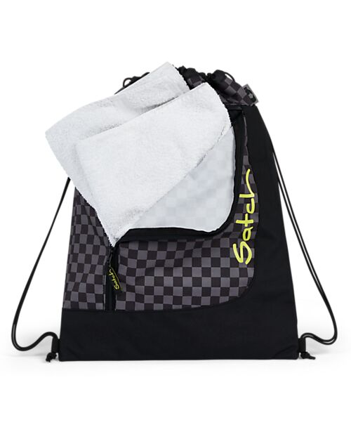 Satch Prime Gym  Bag - Dark Skate - Black/Grey - Made with Recycled Bottles! Sports Bags
