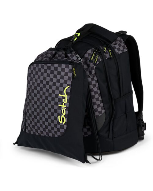 Satch Prime Gym  Bag - Dark Skate - Black/Grey - Made with Recycled Bottles! Sports Bags
