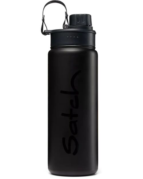 Satch Thermal Water Bottle with Easy-to-Drink Opening - 500 ml - Black - BPA Free Thermos Bottles