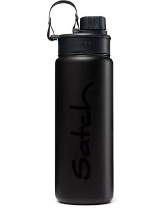 Satch Thermal Water Bottle with Easy-to-Drink Opening - 500 ml - Black - BPA Free Thermos Bottles