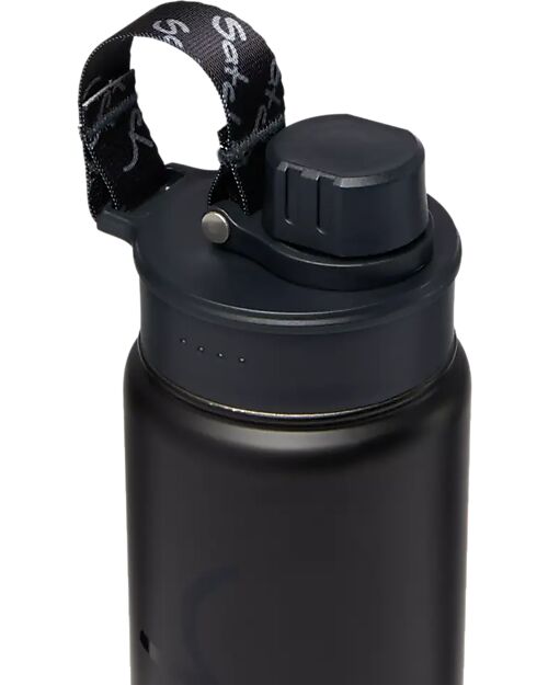 Satch Thermal Water Bottle with Easy-to-Drink Opening - 500 ml - Black - BPA Free Thermos Bottles