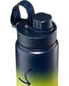Satch Thermal Water Bottle with Easy-to-Drink Opening - 500 ml - Blue Graffiti - BPA Free Thermos Bottles