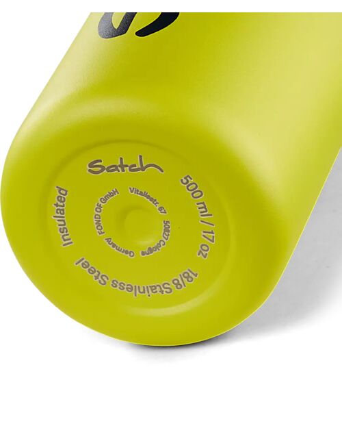 Satch Thermal Water Bottle with Easy-to-Drink Opening - 500 ml - Blue Graffiti - BPA Free Thermos Bottles