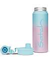 Satch Thermal Water Bottle with Easy-to-Drink Opening - 500 ml - Blue Graffiti - BPA Free Thermos Bottles