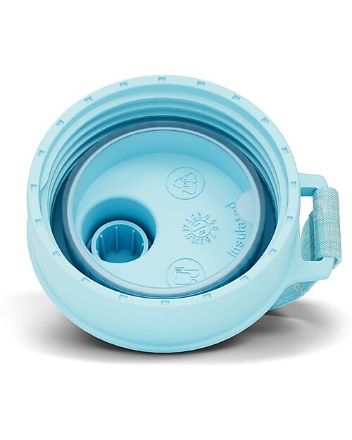 Satch Thermal Water Bottle with Easy-to-Drink Opening - 500 ml - Blue Graffiti - BPA Free Thermos Bottles