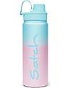 Satch Thermal Water Bottle with Easy-to-Drink Opening - 500 ml - Blue Graffiti - BPA Free Thermos Bottles
