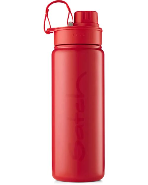 Satch Thermal Water Bottle with Easy-to-Drink Opening - 500 ml - Red - BPA Free Thermos Bottles