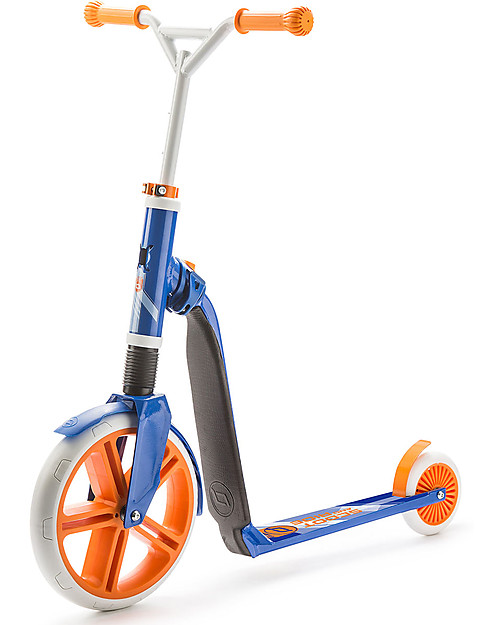 Scoot and Ride 2in1 Kids Scooter and Balance Bike Highwaygangster, White/Blue/Orange - 5+ years old Scooters