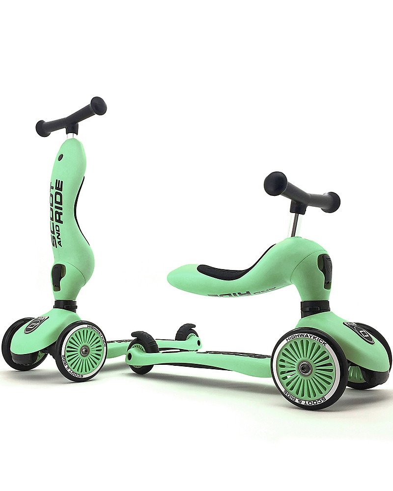 Scoot And Ride 2in1 Scooter And Balance Bike Highwaykick 1 Kiwi From 1 Up To 5 Years Old Unisex Bambini