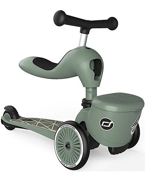 Scoot and Ride 2in1 Scooter and Tricycle Highwaykick 1 Lifestyle - Storage Box - Green Lines - From 1 up to 5 years old Scooters